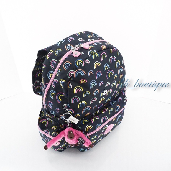 NWT Kipling BP4391 Ezra Travel Bag Backpack Polyester Navy Rainbow Scatter Multi main image 6